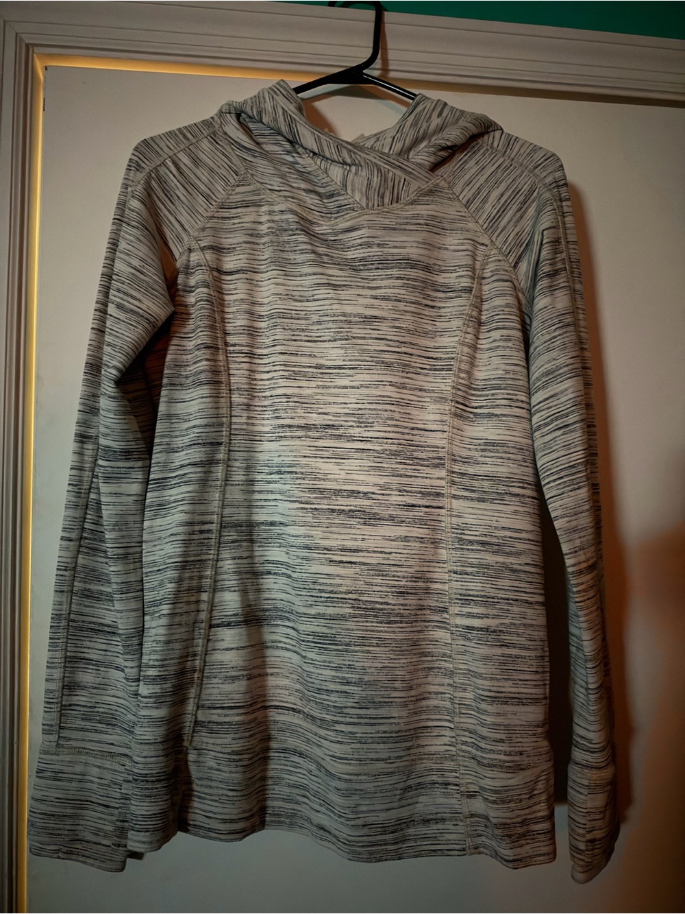 lululemon athletica Heathered Light Gray Hooded Women's Sweater